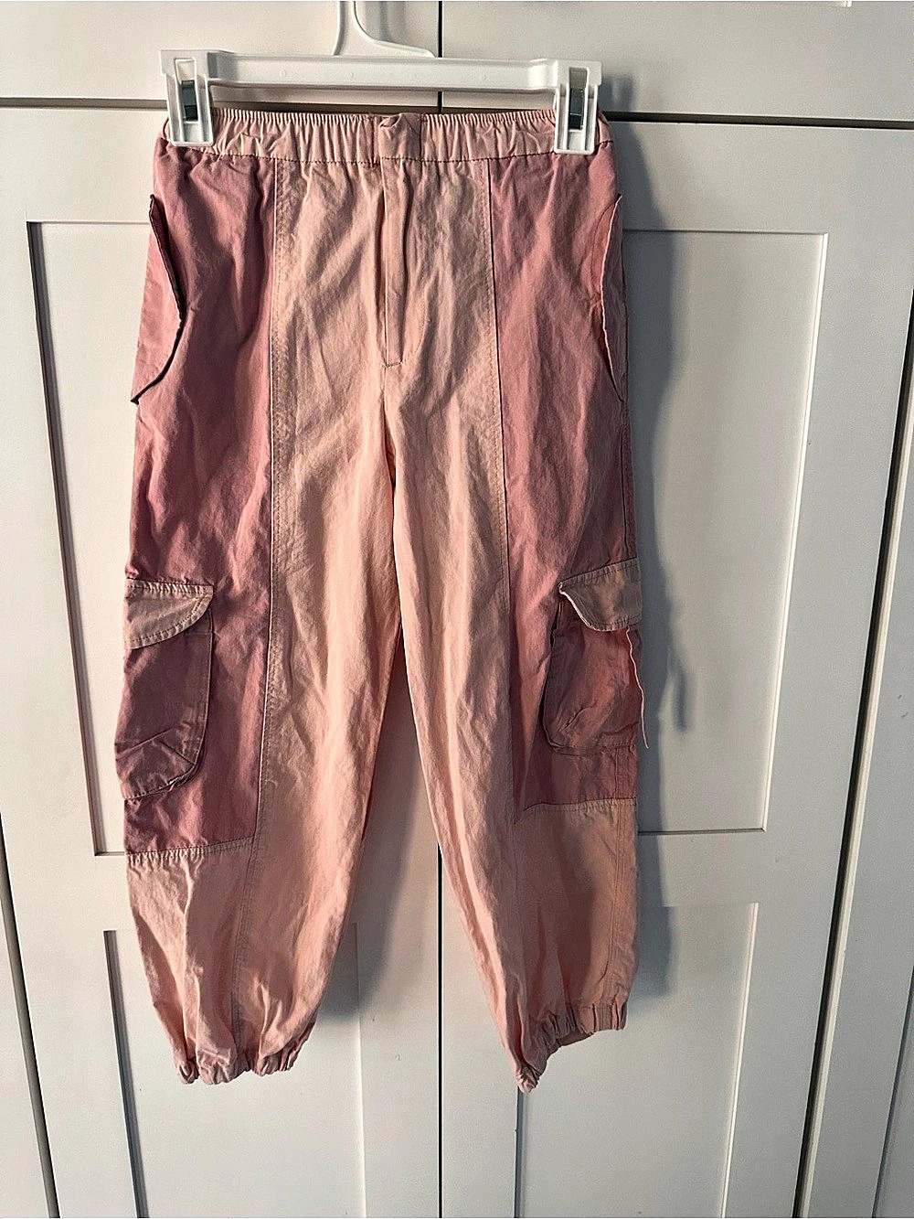 Zara Pink Cargo Jogger Pants Size 9 Like New